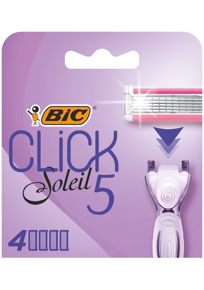 Bıc Click Soleil 5 Bıçaklı Kadın Tıraş Bıçağı Yedek Başlık 4 Lü