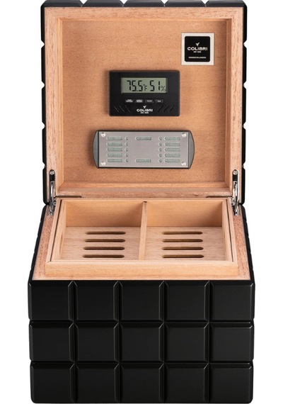 Colibri Heritage Cube Siyah Sedir Humidor Puro Kutusu