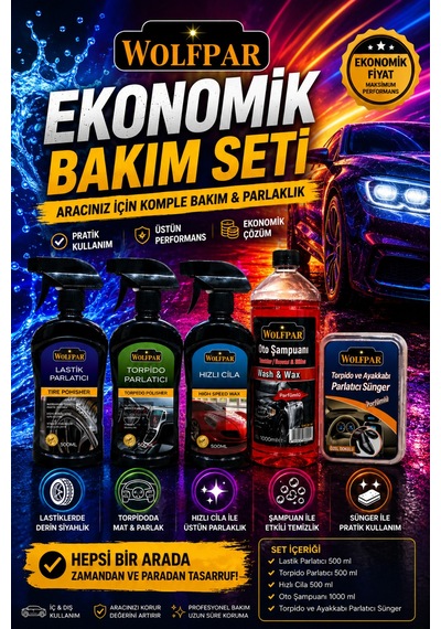 Ekonomik Bakım Seti Komple Araç Bakım Ve Parlatma Seti