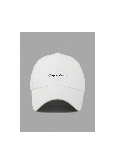 Caxis Cayne Drem Baskılı Spor Unisex Ayarlanabilir Cırtlı Şapka Orijinal Cap Beyaz
