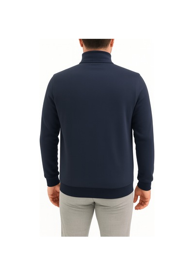 Bato Yaka Yarım Fermuarlı Sweatshirt İş Kıyafeti 10 Adet Özel İsim & Logo Baskılı / Nakışlı Lacivert