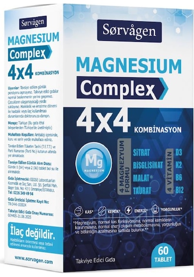 Sorvagen Magnesium Complex 4x4 Combination 60 Tablet