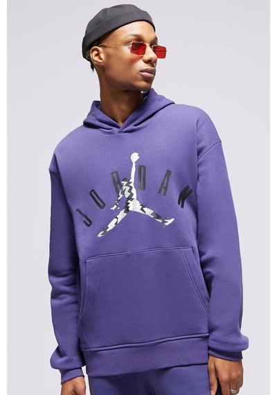 Nike Air Jordan Flight Mvp Fleece Pullover Hoodie Kapüşonlu Pamuklu Erkek Sweatshirt Mor