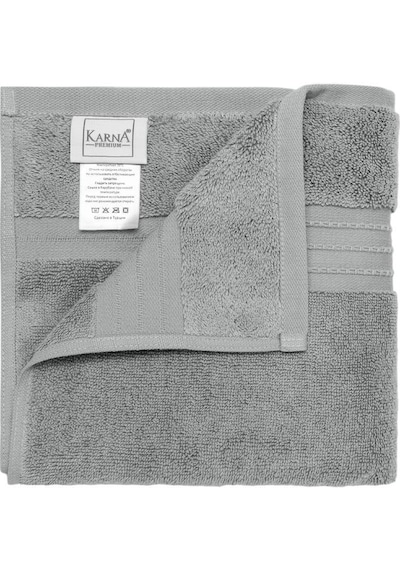 Pamuk Tekli Havlu Karna Premıum Ramse - 70 X 140 Gri