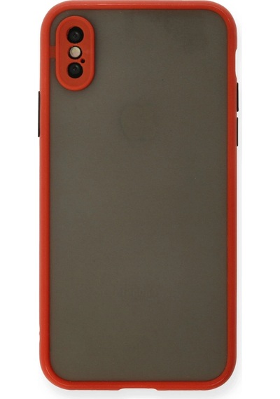 Newface Apple, Uyumlu iPhone X Kılıf Montreal Silikon Kapak Semeglbl - 25 - Kırmızı
