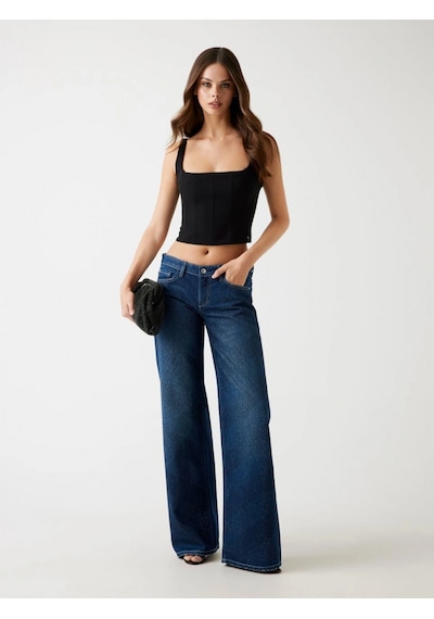Guess Slouchy Kadın Lacivert Regular Fit Jean W5ba1dd0741-cssn Lacivert