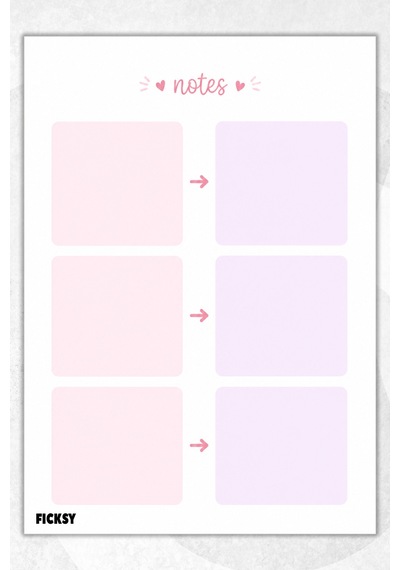 A5 Bloknot Çizgisiz Defter - 50 Yaprak - Memopad - Notepad - Not Defteri - Not Kağıdı - 3745 Çok Renkli