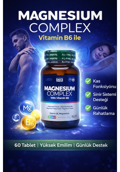 Day's Power Magnezyum Kompleks 60 Tablet