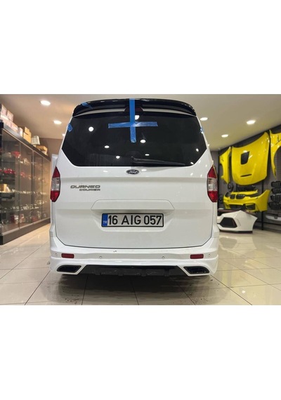 Ford Tourneo Courier 2014-2023 Egzoz Görünümlü Boyasız Mat Siyah Arka Ek Plastik