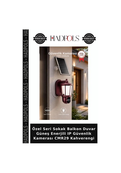 Özel Seri Sokak Balkon Duvar Güneş Enerjili Ip Güvenlik Kamerası Cmr29 Kahverengi