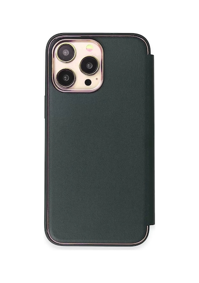 Newface Apple İphone 13 Pro Max Kılıf Dolpin Kapaklı - Koyu Yeşil