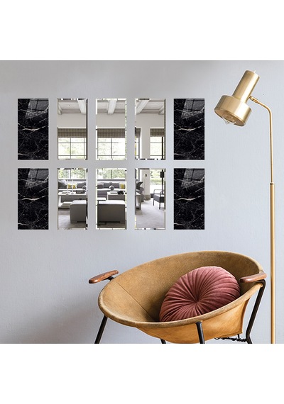 Decorita Dekor Camı | Granit Desenli Cam ve Ayna | 10'lu Takım Granit Desenli