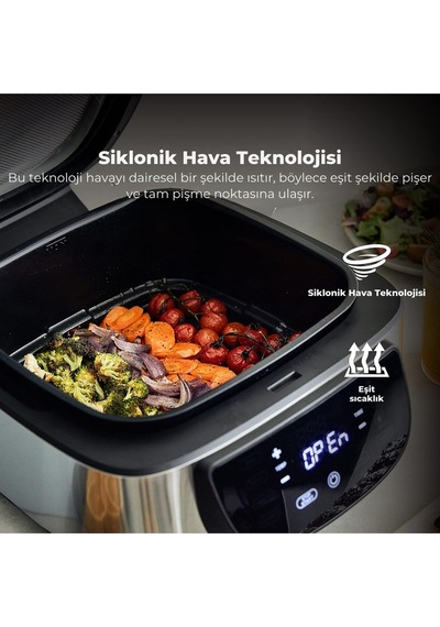Masterpro 1800 W 7 LT Dijital Dumansız Izgara