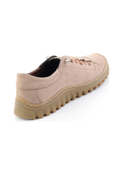 Bambi Vizon Nubuk Hakiki Deri Kadın Sneaker K01076100301