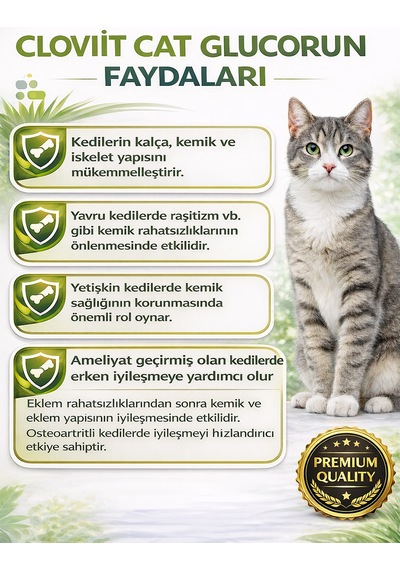Clovit Cat Glucorun Glukozamin kalça, eklem, iskelet destekleyic