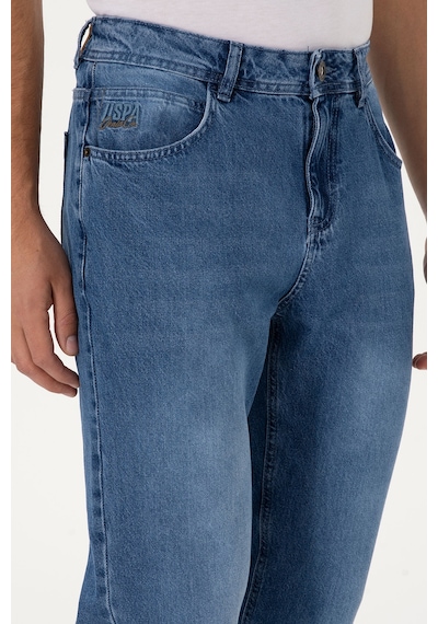 U.S. Polo Assn. Erkek Açık Mavi Jean Tapered Fit Pantolon 50316545-DN0021