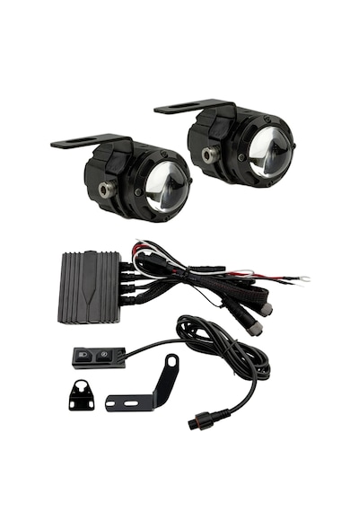 Knmaster Boston 60w 3 Renkli & 3 Modlu Çakar Motosiklet Led Sis Farı 1