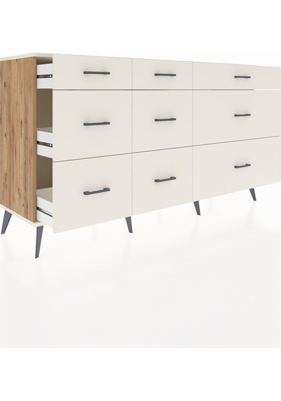 Kronos Konsol 9 Çekmeceli 176x59x99 Çam-aytaşı Çam-aytaşı