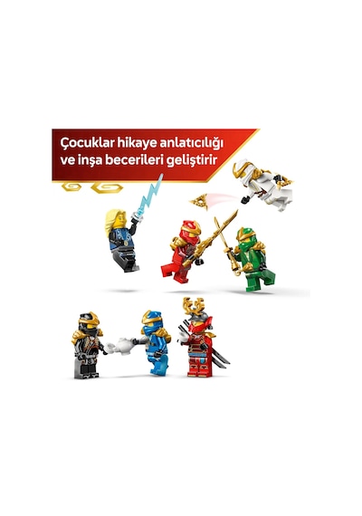 LEGO® NINJAGO® Ninja Karakteri Sergileme Modeli 15. Yıl Dönümü 71866 -14 Yaş ve Üzeri için Minifigür İçeren Yapım Seti (447 Parça)