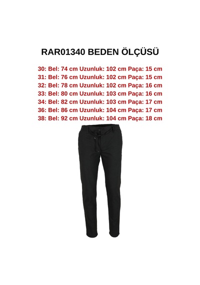 Modarar Erkek Jogger Pantolon Bel Bağcıklı Dar Kesim Rar01340 Füme