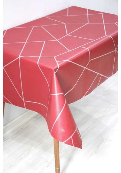 Astarlı Silinebilir Pvc Muşamba Masa Örtüsü 1213-2-bordo