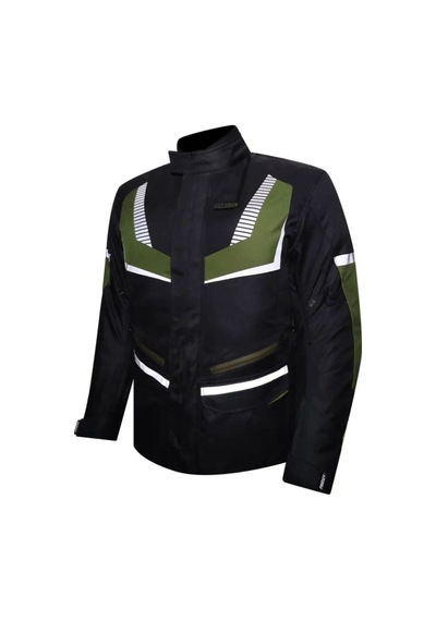 Ebakbak Motosiklet Montu Maxdura Kumaş 4 Mevsim Uzun Model Motor Montu Yeşil