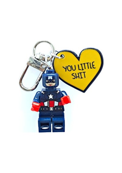 Captain Brick Kaptan Amerika Charmlı Anahtarlık Eğlenceli Ve Şı