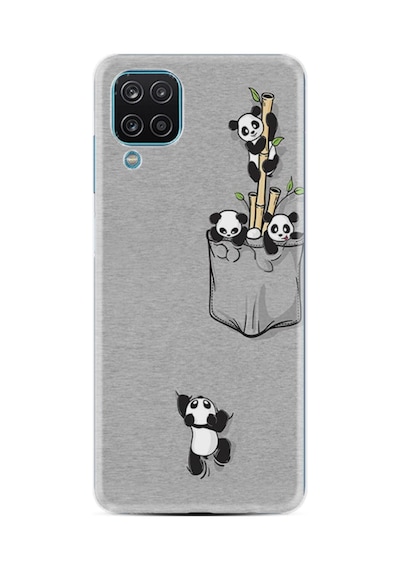 Samsung Galaxy Uyumlu A12 Kılıf Silikon Desen Exclusive Pandalar 1798