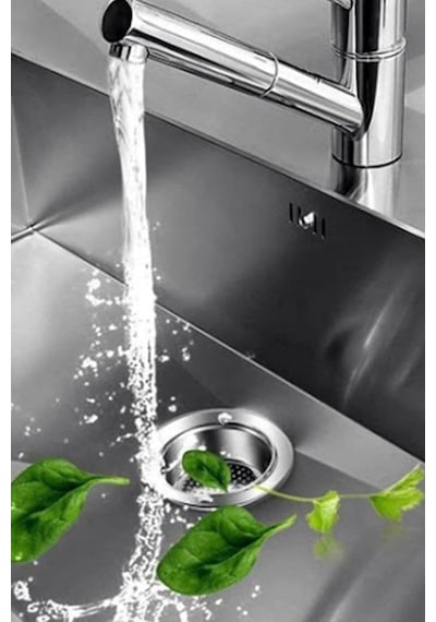Paslanmaz 11cm Çapında Paslanmaz Çelik Büyük Boy Seyyar Kaliteli Lavabo Süzgeci 5 Adet 1410