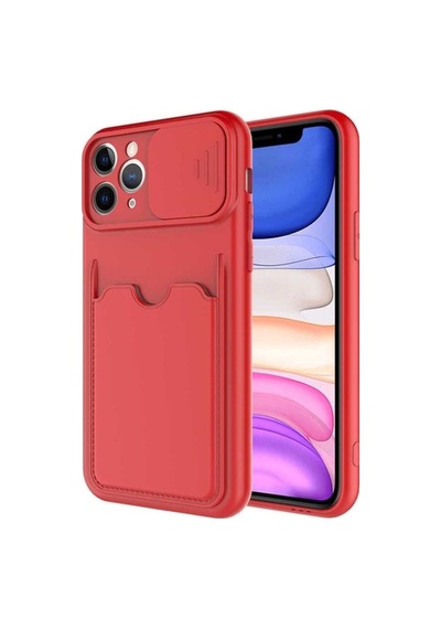 Apple Uyumlu iPhone 11 Pro Kılıf Zore Kartix Kapak Kırmızı