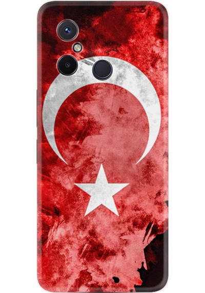Xiaomi Redmi 12C Kılıf Resimli Desenli Baskılı Silikon Şanlı Türk Bayrağı 3 1395
