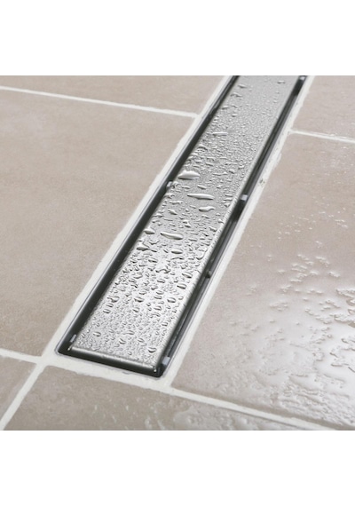 Sukar Line 6 Plain 50 CM Izgaralı Krom Duş Kanalı ve S Yalıtım Kiti