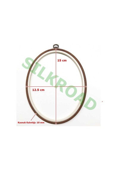 Nurge No:2 Oval Plastik Pano Nakış Kasnağı 12.5x15cm - 10mm