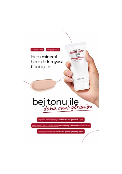Lebelage Ton Eşitleyici Renkli Güneş Koruyucu Tone Up Sun SPF 50+ PA++++