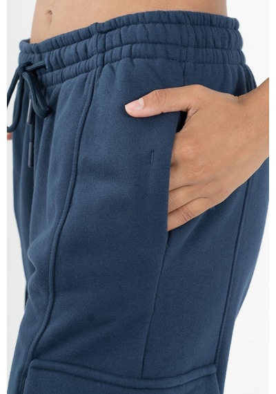 Maraton Sportswear Comfort Kadın Dönüşlü Paça Basic Navy Eşofman Altı 22974-navy Lacivert