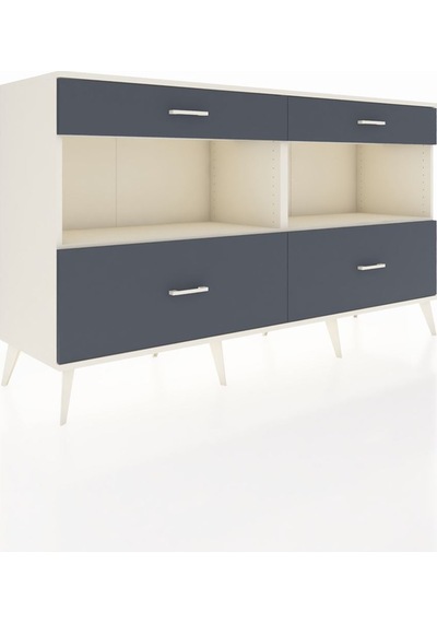Hyperion Konsol 2 Raflı 4 Çekmeceli 176x44x99 Aytaşı-aytaşı/antr Aytaşı-aytaşı/antrasit