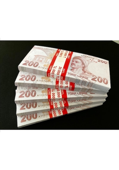 300 Adet Geçersiz 200 Tl Dizi Film Düğün Çekimleri için Paralar