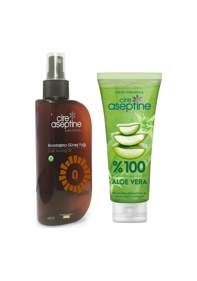 Cire Aseptine Bronzlaştırıcı Güneş Yağı 0 SPF ve After Sun Set