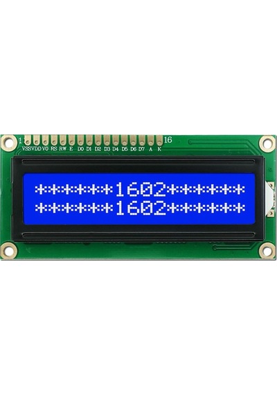 1602a 2x16 Mavi Karakter Lcd Modül Display Ekran 5v Beyaz Arka Işık 16x2 16 X 2 Standart Sol Üst