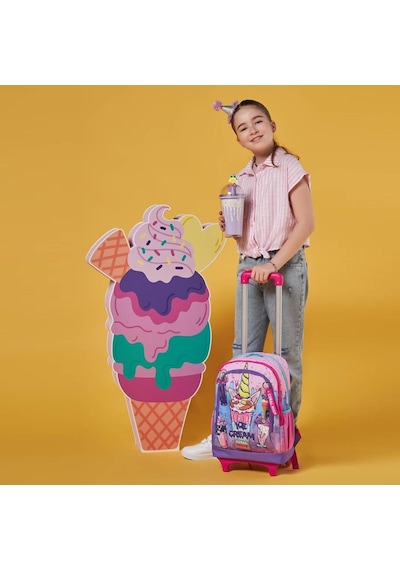 Coral High Büyük Boy Çekçekli Sırt Çantası Dondurma Desen 23949
