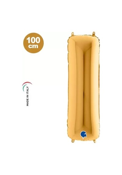 Folyo Harf ''ı'' Harfi Gold-altın Renk 40 Inc 100 Cm Grabo Doğum Günü Balonu Çok Renkli