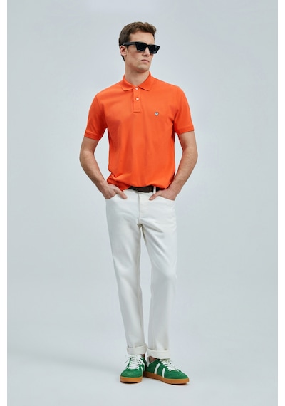 Lufian Erkek Polo Yaka T Shirt 111040206 Turuncu Turuncu