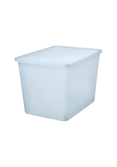 Ikea Rykta Kapaklı Kutu, Şeffaf Gri-mavi, 36x50x35 Cm/44.5 Lt