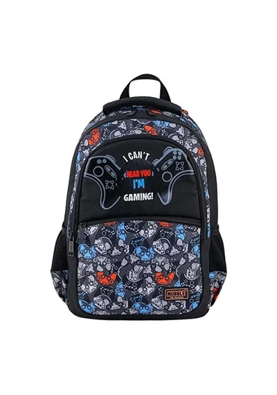 Muggle Okul Çantası Game Over Siyah Mu-9383 Çok Renkli