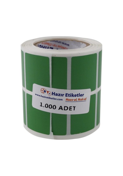 Al Hızlı Al Kırılgan Güvenlik Etiketi 30mm X 25mm Ruloda 1000 Adet Yeşil Renk Elektronik Etiketi Rulonun Çapı 40 Genel
