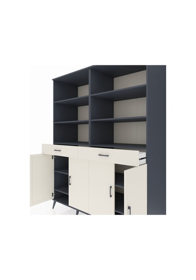 Kronos Gardrop 10 Raflı 2 Çekmeceli 4 Kapaklı 176x59x221 Antrasit-aytaşı Aytaşı Kronos Gardrop 10 Raflı 2 Çekmeceli 4 Kapaklı 176x59x221 Antrasit-aytaşı Aytaşı