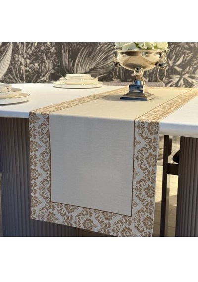 Keten Balca Desen Runner 40x140 Cm Çok Renkli