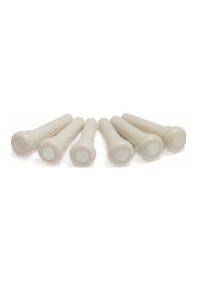 Graphtech LP-1044-60 Tusq Bridge Pin Pak 60 White M.O.P Dot