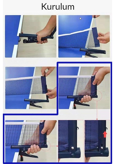 Masa Tenisi Filesi Kelepçe Metal Mekanizmalı Pinpon Masası Ağı