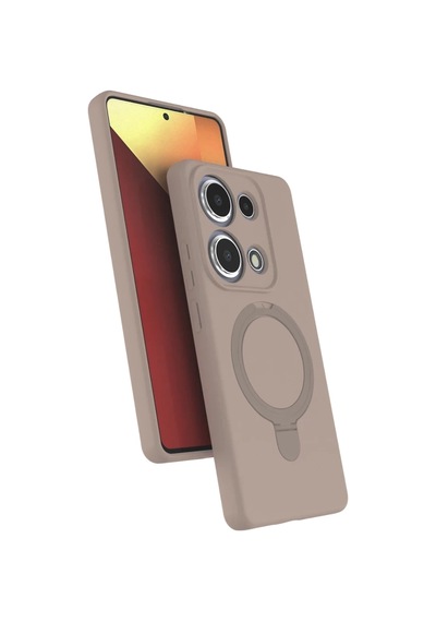 Xiaomi Redmi Note 13 Pro 4g Regal Magsafe Standlı Kapak - Çöl Titanyum -